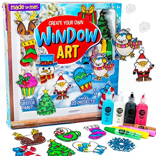 Made By Me Create Your Own Holiday Window Art, Christmas Ornament Kits, Arts & Crafts Activities, Days of Christmas Gifts for Kids Ages – 6+