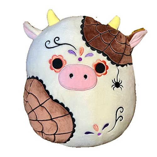 Squishmallow Official Kellytoy Halloween Squishy Soft Plush Toy Animals (Ronnie Cow Sugar Skull, 12 Inch)