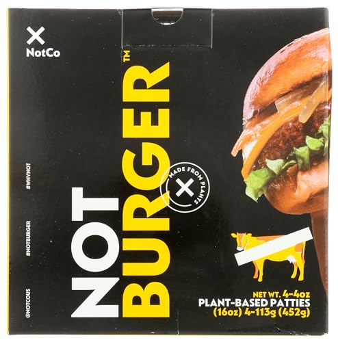 NotBurger Plant Based Patties, Gluten-Free, Non-GMO, Vegan, 4 Pack, 16 oz.