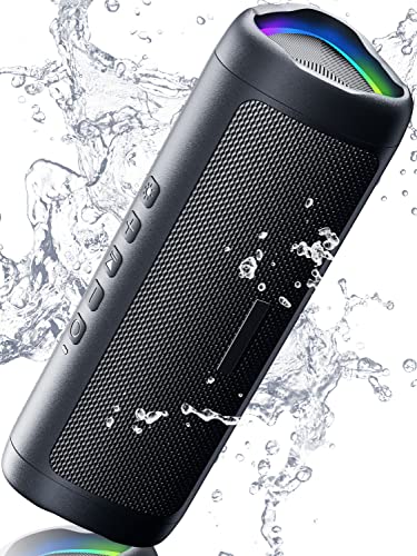 Bluetooth Speaker with HD Sound, Portable Wireless, IPX5 Waterproof, Up to 24H Playtime, TWS Pairing, BT5.3, for Home_Party_Outdoor_Beach, Electronic Gadgets, Birthday Gift (Black)