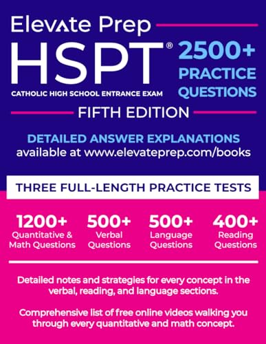 HSPT: 2500+ Practice Questions