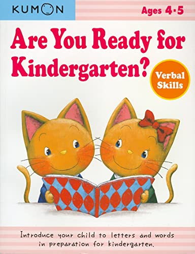 Kumon Are You Ready for Kindergarten? Verbal Skills (Preschool Workbook), Ages 3-5, 64 pages, alphabet, phonics, activity book